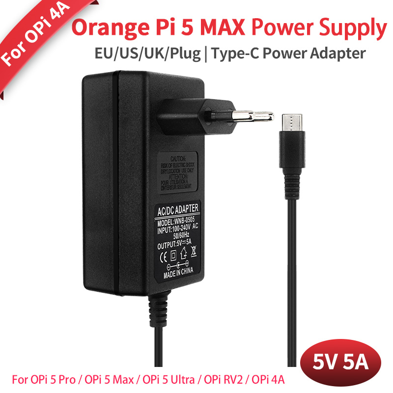 Banana Pi Bpi-M5 - Oranje Pi 5 Pro-voeding 5V 5A