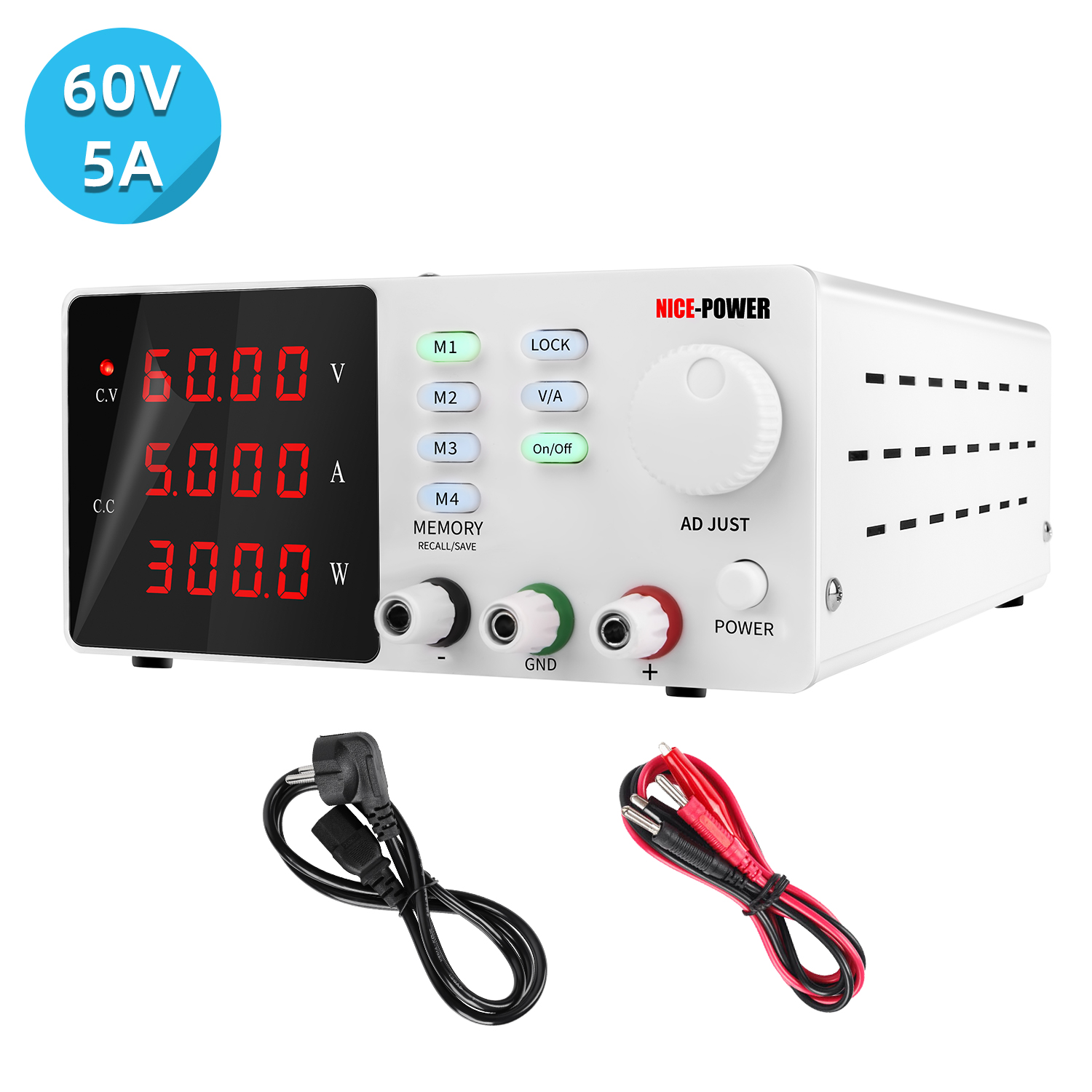 Programmable Dc Power Supply 60V 5A - Nieuw ontwerp Nice Power Spps-S605 60V