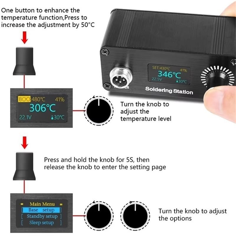 【A56X】T12 Draagbaar mini digit - Soldering Station T12 Oled recensie en prijs