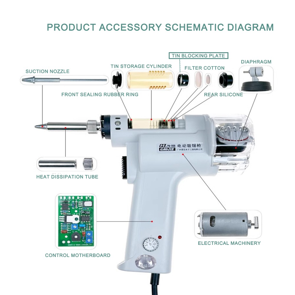S-993A Elektrisch desoldeerpis - Desoldering Gun Vacuum Electric recensie en prijs